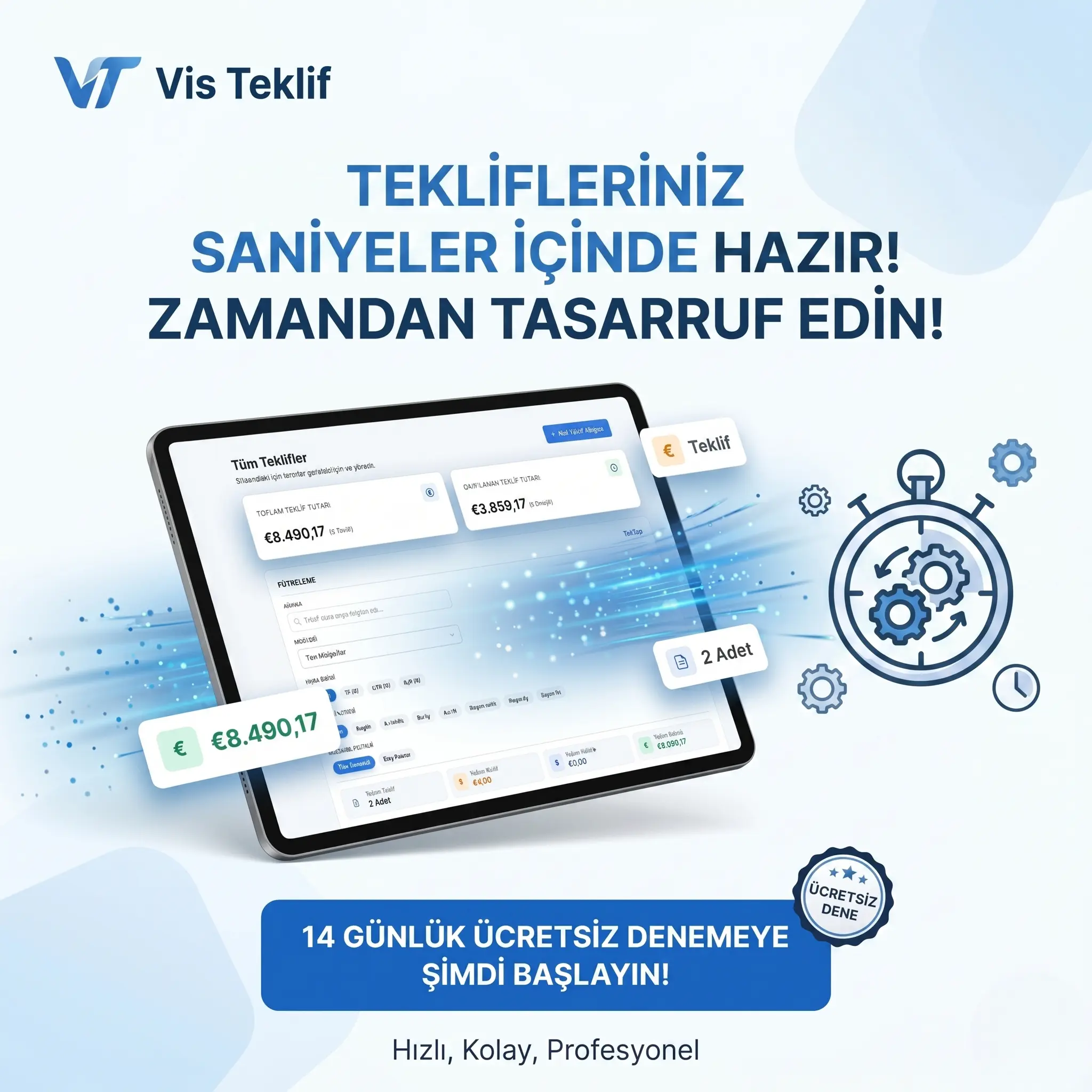 Vis Teklif teklif yönetim ekranı ve filtreleme